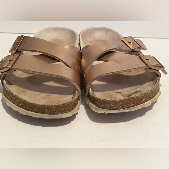 Birkenstock Yao Lux Electric Metallic Rose Gold Sandals - Picture 13 of 16